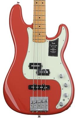 Fender Player Plus Precision Bass MN Fiesta Red elektrische basgitaar met gigbag