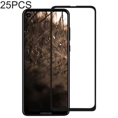 25 stuks volledige lijm volledige cover Screen Protector gehard glas film voor Motorola Moto P40