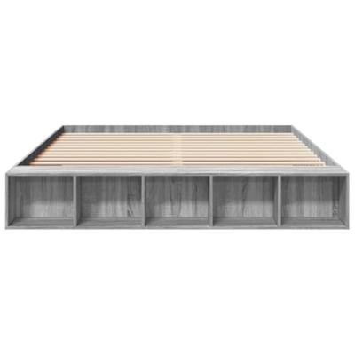 Bedframe bewerkt hout grijs sonoma eikenkleurig 200x200 cm