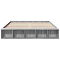 Bedframe bewerkt hout grijs sonoma eikenkleurig 200x200 cm - thumbnail
