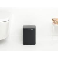 Brabantia Bo afvalemmer 4 liter met kunststof binnenemmer matt black - thumbnail