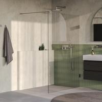 BRAUER Void inloopdouche helder glas 140x200 incl. glascoating PVD RVS-kleurig geborsteld GS-VOI1H140200NG - thumbnail