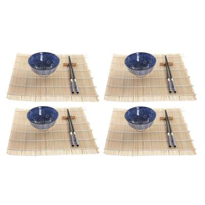 Sushi-set DKD Home Decor 14,5 x 14,5 x 31 cm Zwart Blauw Keramiek Orientaals (16 Onderdelen) Sushi-set DKD Home Decor 14,5 x 14,5 x 31 cm Zwart Blauw Keramiek Orientaals (16 Onderdelen)