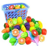 Doen alsof spelen plastic voedsel speelgoed snijden fruit groente voor kinderen willekeurige kleur en stijl 23 stuks/set - thumbnail