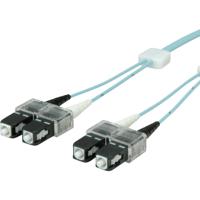 saCon glasvezel LED patchkabel duplex 50/125µm OM3, SC/SC , turkoois, 2 m - thumbnail