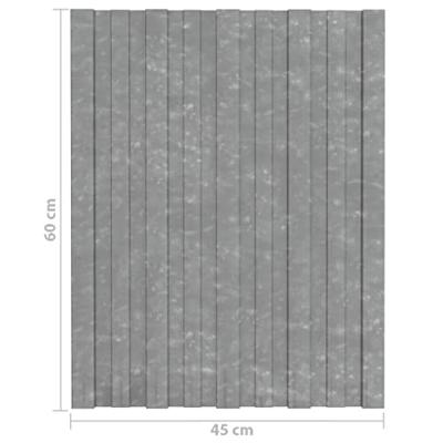 Dakpanelen 36 st 60x45 cm gegalvaniseerd staal zilverkleurig - thumbnail