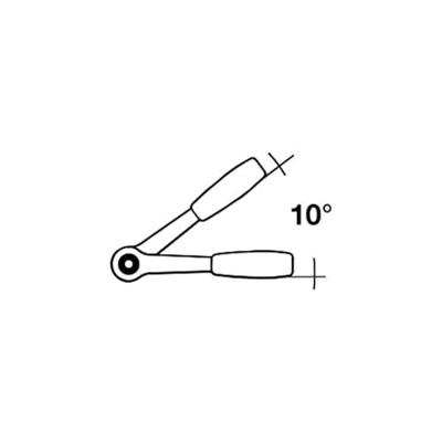 Stahlwille Hefboomomschakelratel | 1/2 inch 36 tanden | omschakelhefboom | chroom-vanadium | 1 stuk - 13121010 13121010a