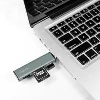 LogiLink UA0394 USB 3.2 Gen 2-hub Met aluminium behuizing, Met ingebouwde SD-kaartlezer, Met status-LEDs Space grijs - thumbnail