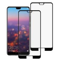 2 stuks 9u zijde afdrukken volledig scherm getemperd glas film voor Huawei P20 - thumbnail