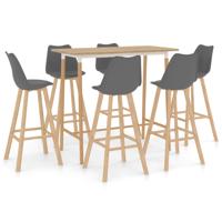 vidaXL 7-delige Barset grijs - thumbnail