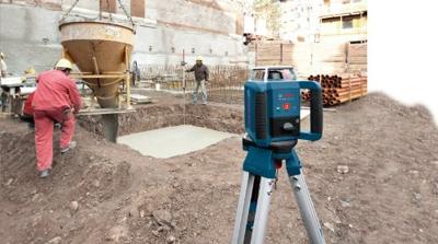 Bosch Professional GRL 400 H Rotatielaser rood + BT 170 HD statief + GR 240 meetlat + LR 1 laserontvanger in koffer - 061599403U