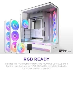 NZXT H9 Flow RGB+ White 2025 NZXT H9 Flow RGB+ White 2025