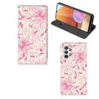 Samsung Galaxy A32 4G | A32 5G Enterprise Editie Smart Cover Pink Flowers - thumbnail