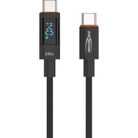 ANSMANN oplaadkabel 120 cm USB type C voor snel opladen van smartphone, tablet, laptop, etc. met maximaal 140 W uitgangsvermogen/Hoge kwaliteit kabel voor kantoor, thuiskantoor, gamer, slaapkamer - thumbnail