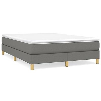 Boxspring bed stof donkergrijs 140x200 cm