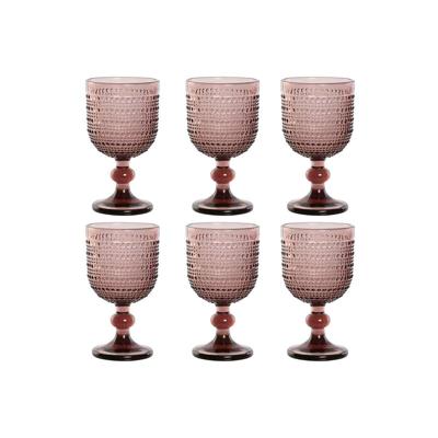 Set van bekers Home ESPRIT Roze Kristal 240 ml (6 Stuks) Set van bekers Home ESPRIT Roze Kristal 240 ml (6 Stuks)