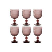 Set van bekers Home ESPRIT Roze Kristal 240 ml (6 Stuks) - thumbnail