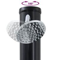 VidaXL Buitenzonne-douche zwart 217 cm pvc en aluminium - thumbnail