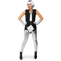 Zilveren legging metallic - thumbnail