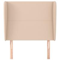 Hoofdbord met randen 147x23x78/88 cm kunstleer cappuccinokleur - thumbnail