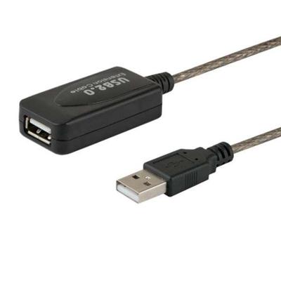 SAVIO CL-130 USB active port extension 10m USB 2.0-A male USB 2.0-A female Zwart