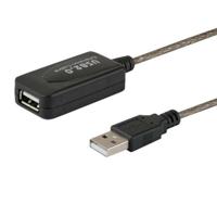 SAVIO CL-130 USB active port extension 10m USB 2.0-A male USB 2.0-A female Zwart - thumbnail