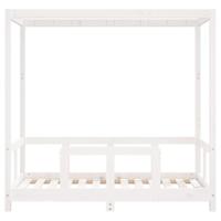 Kinderbedframe 70x140 cm massief grenenhout wit - thumbnail