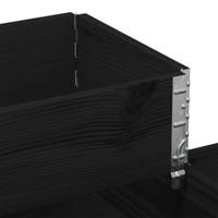 Verhoogde plantenbak 3-laags 120x80 cm massief grenenhout zwart - thumbnail