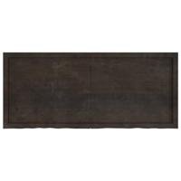 Tafelblad 140x60x(2-4)cm behandeld eikenhout donkerbruin - thumbnail