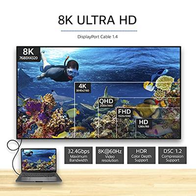 ACT AK4073 DisplayPort 1.4 Kabel 8K - 2 meter