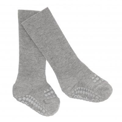 GoBabyGo antislip sokjes bamboe Grey melange-3-4 jaar