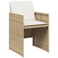 15-delige Tuinset met kussens poly rattan beige - thumbnail