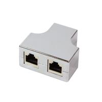 LogiLink MP0037 RJ-45 2 x RJ-45 Zilver kabeladapter/verloopstukje - thumbnail
