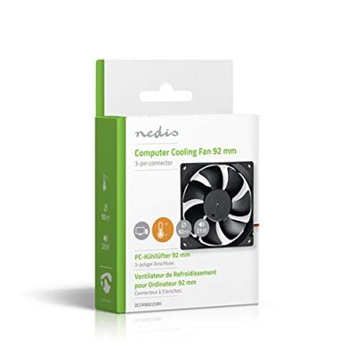 Nedis DCFAN9225BK Computerventilatordc 92 Mm 3-pin Stil Nedis DCFAN9225BK Computerventilatordc 92 Mm 3-pin Stil