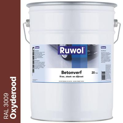Ruwol Betonverf Oxyderood (RAL 3009) 20 liter