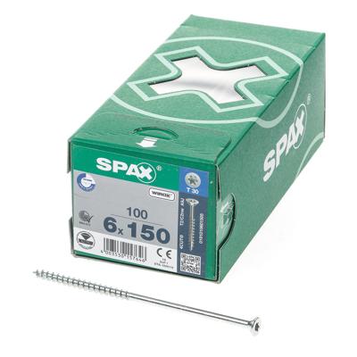 SPAX 880910190060150 R 88091 Senkkopf/T-STAR TG Verzonken houtschroef 6 mm 150 mm Torx, Binnen-T Staal Galvanisch verzinkt 100 stuk(s)