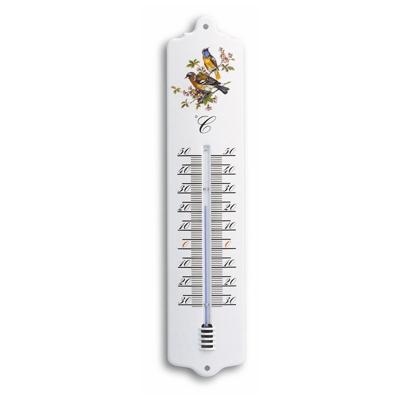 Buitenthermometer metaal vogelmotief 32.6 cm
