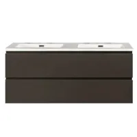 Onderkast badkamermeubel Tieme mat grijs 120x50x48cm - thumbnail