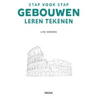 Deltas Stap voor stap gebouwen leren tekenen hobbyboek - thumbnail