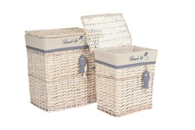 Mandenset DKD Home Decor 47 x 35 x 56 cm Polyester Spiralen (5 Stuks)