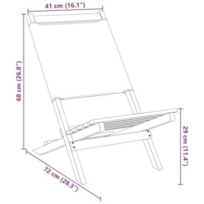 Tuinstoelen 2 st bladpatroon massief acaciahout en stof - thumbnail