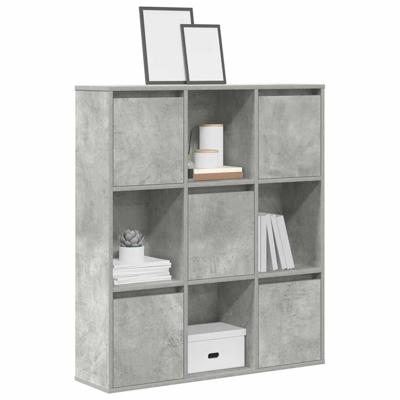 Boekenkast 89x24x101,5 cm bewerkt hout betongrijs
