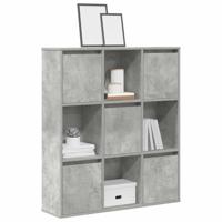 Boekenkast 89x24x101,5 cm bewerkt hout betongrijs - thumbnail