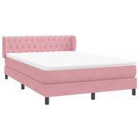 Boxspring met matras fluweel roze 140x220 cm - thumbnail