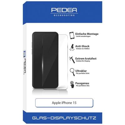 Pedea 50170098 50170098 Screenprotector (glas) Apple IPhone 15 1 stuk(s) Anti-vingerafdruk