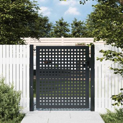 VidaXL Tuinpoort antraciet 100x100 cm staal VidaXL Tuinpoort antraciet 100x100 cm staal