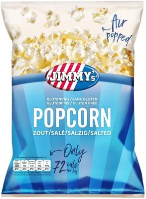 Jimmy&apos;s Popcorn, zout, zak van 17 g