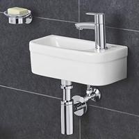 Grohe Euro Keramiek Fontein 37x18 cm met Kraangat en Overloop Wit - thumbnail