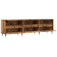 Tv-meubel 150x30x44,5 cm bewerkt hout oud houtkleurig - thumbnail