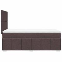 Boxspring met matras stof donkerbruin 80x200 cm - thumbnail